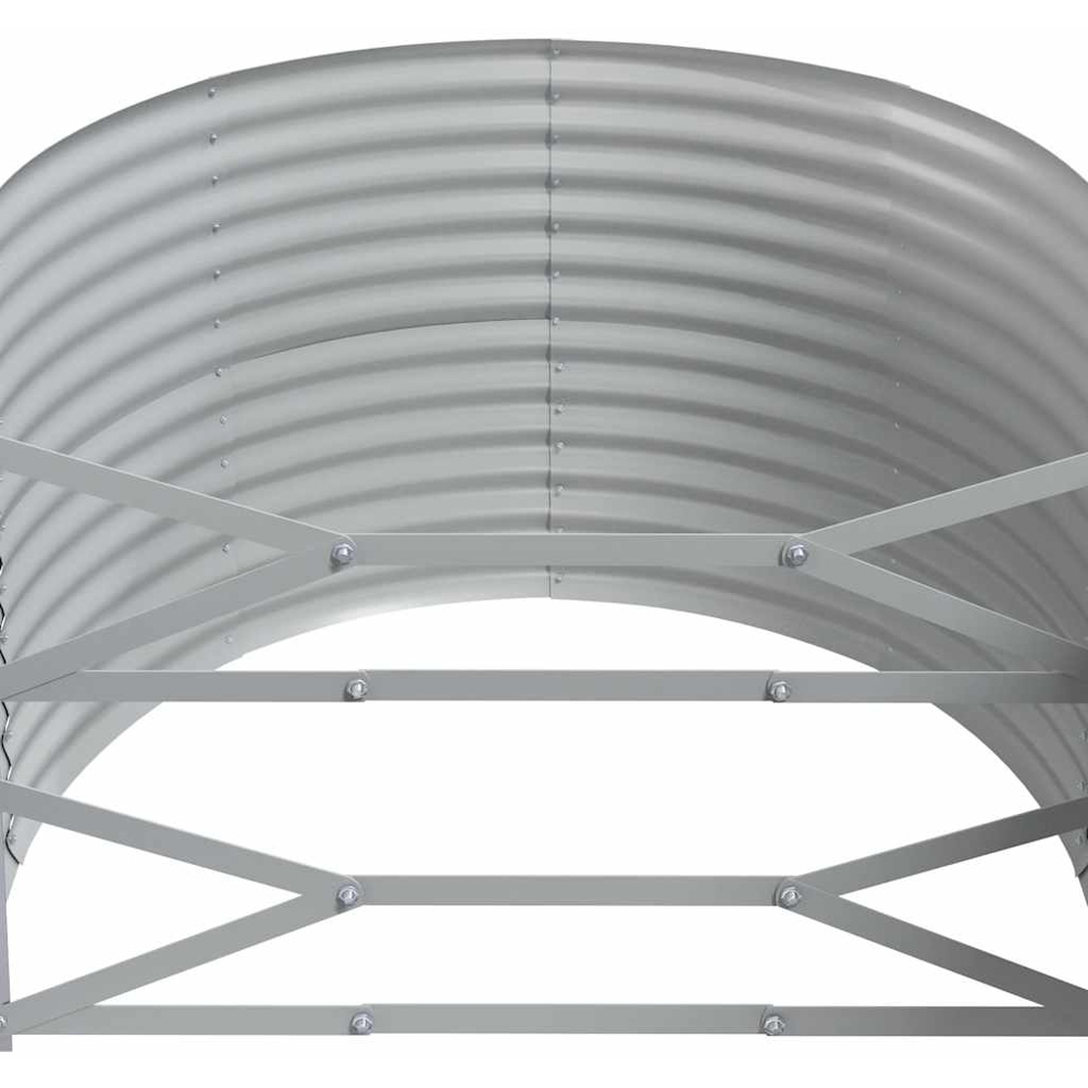 vidaXL Anthracite Galvanised Steel Raised Garden Bed 396 x 100 x 68cm Image 4