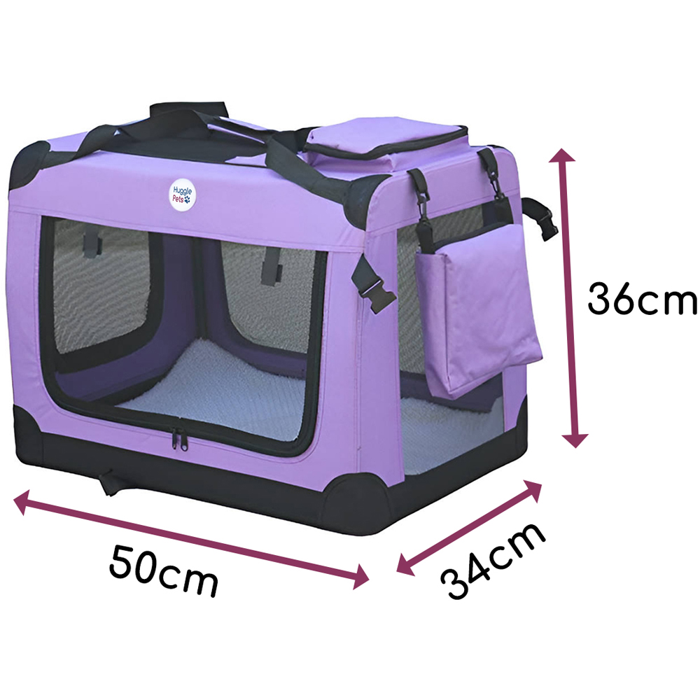HugglePets Small Purple Fabric Crate 50cm Image 5