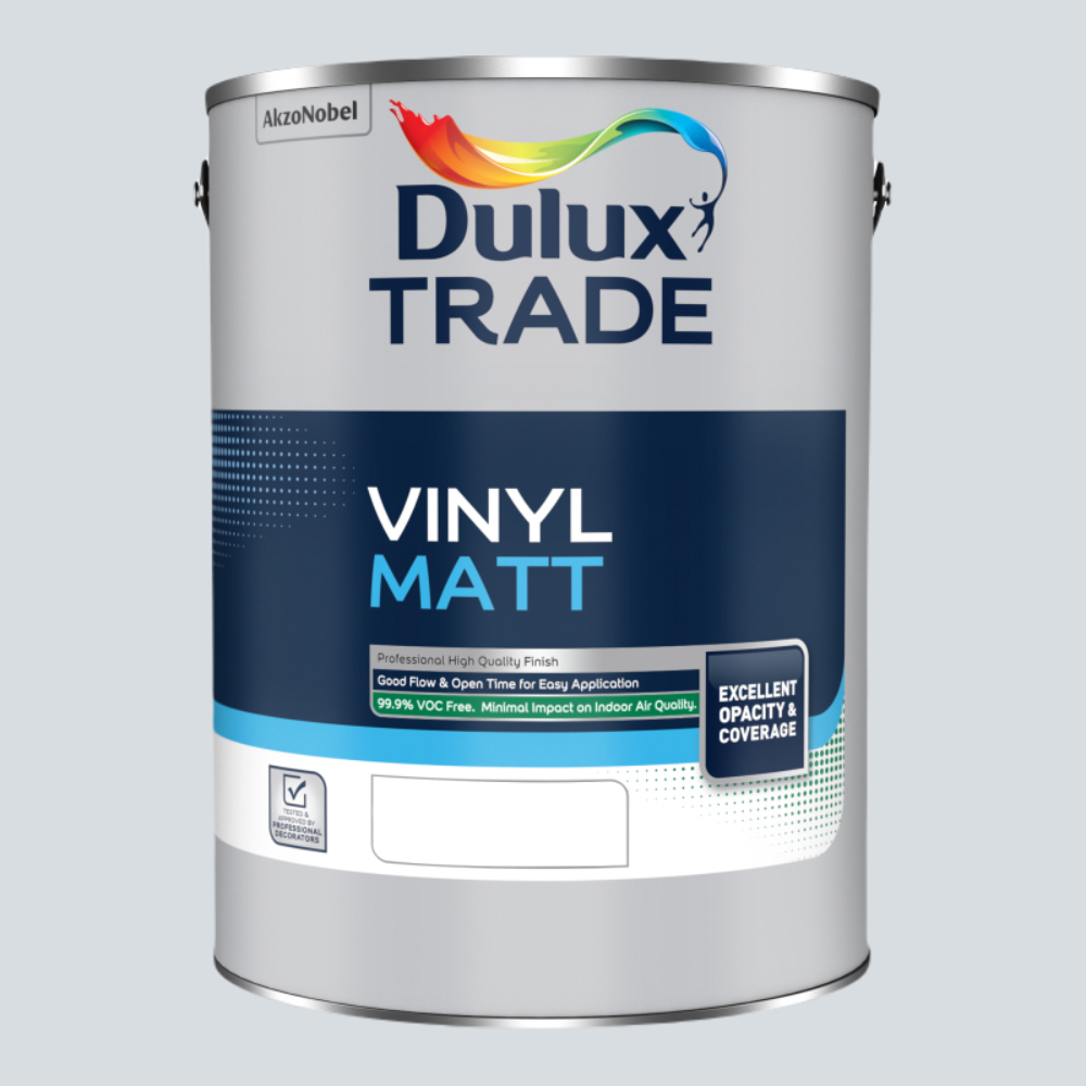 Dulux Trade Frosted Steel Walls and Ceilings Vinyl Matt Paint 5L Image 2