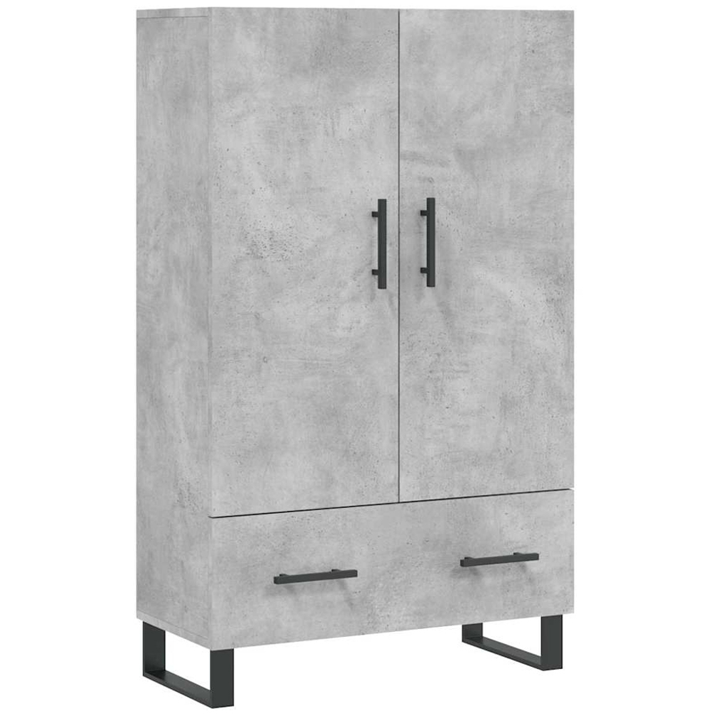 vidaXL 2 Door Single Drawer Concrete Grey Highboard Image 2