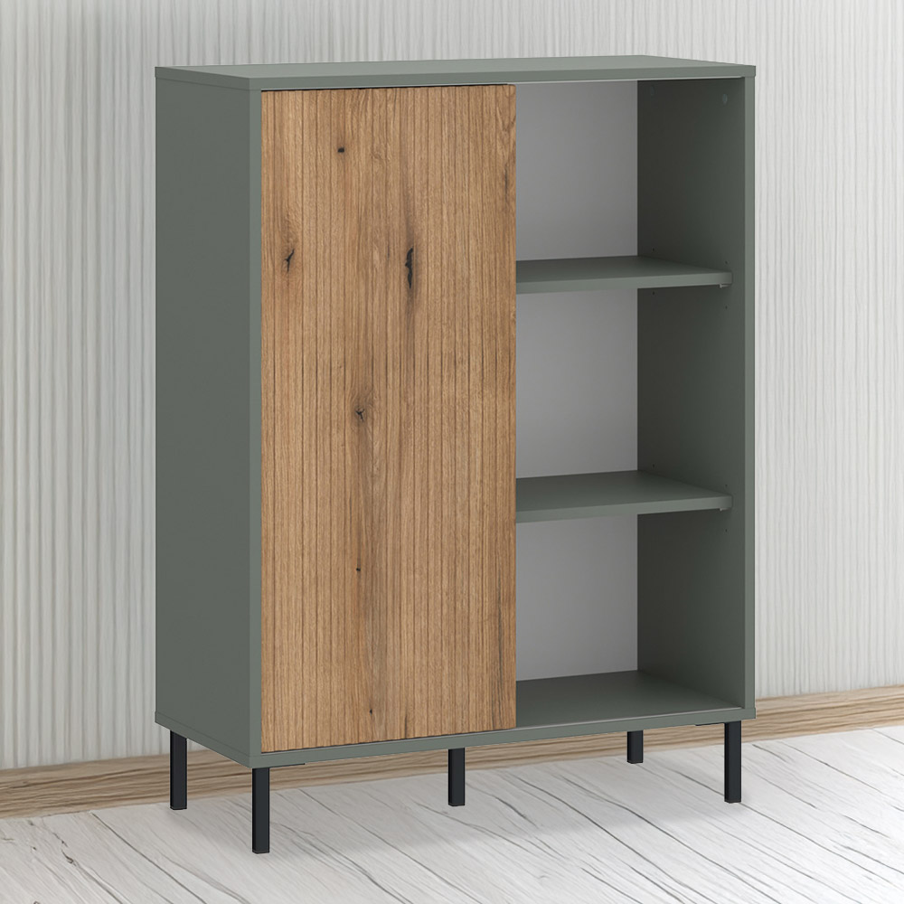 Furniture To Go Darwin Single Sliding Door Green Sideboard Image 1