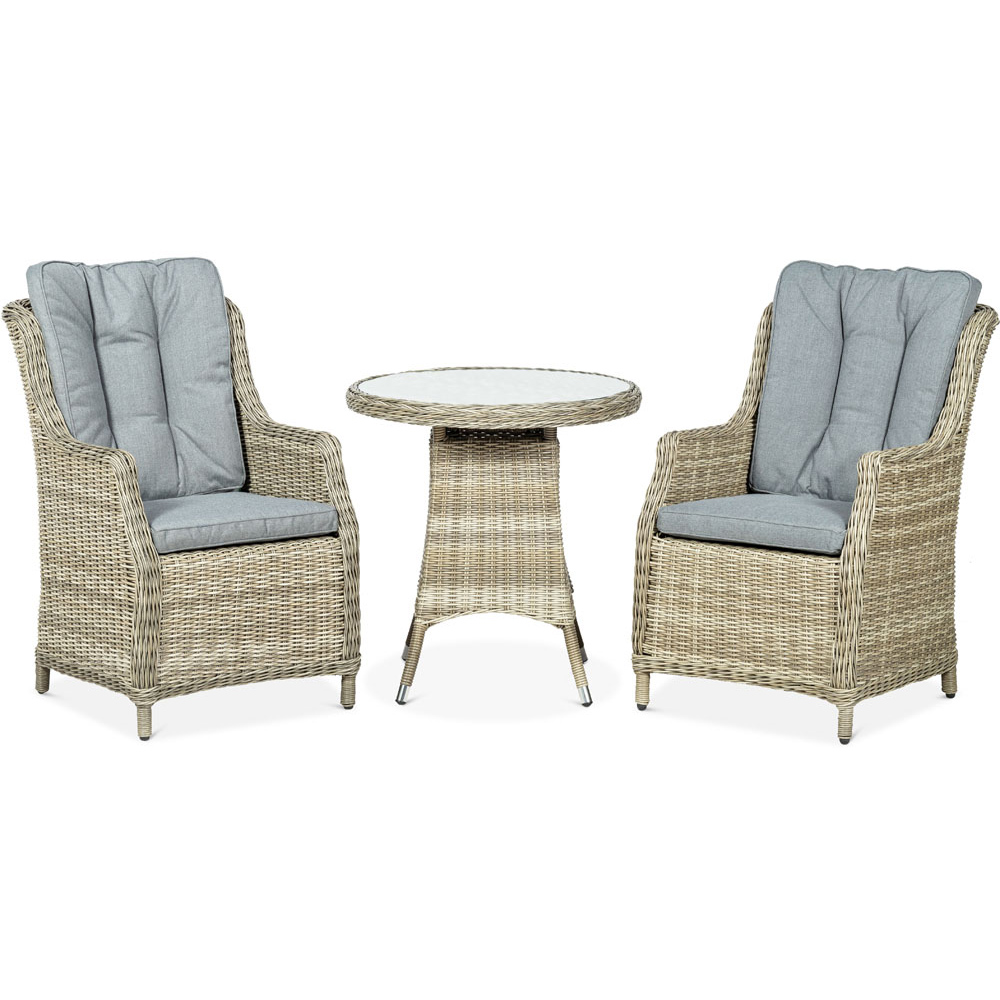 Royalcraft Wentworth 2 Seater Highback Comfort Round Bistro Set Image 2