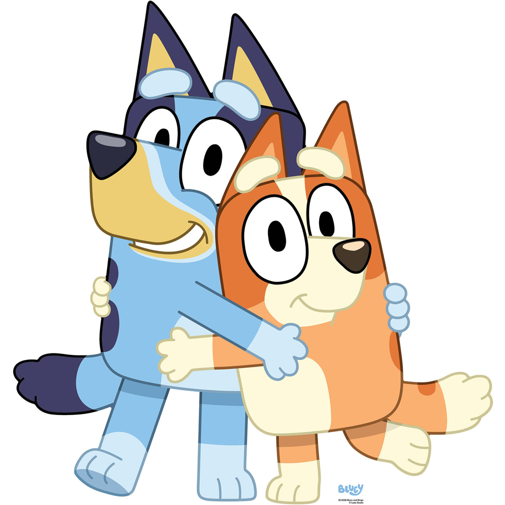 Star Cutouts Bluey and Bingo Cardboard Cutout 3ft Image 1
