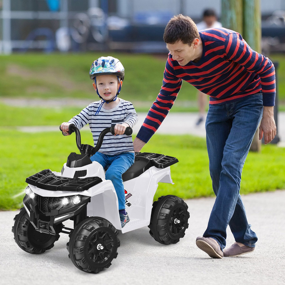 Costway White Kids All Terrain Electric Quad Bike Image 2