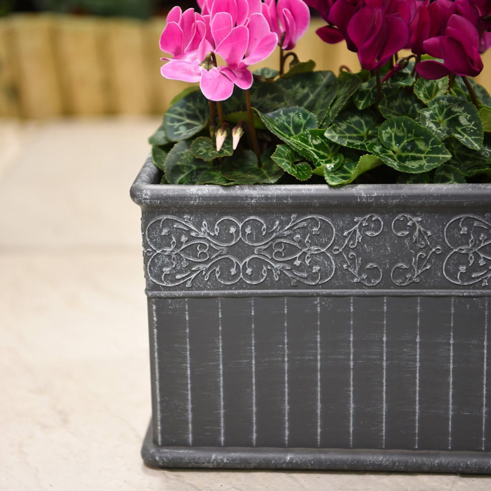 Garden Gear Trough Damask Lead Effect 45cm 2 Pack Image 3