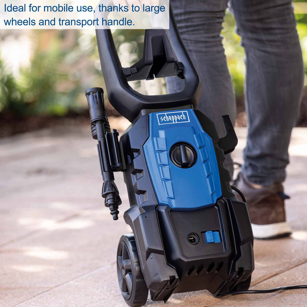 Scheppach HPC1600-KIT 135 Bar Pressure Washer with 5m Hose and Accessory Kit 1600W Image 6
