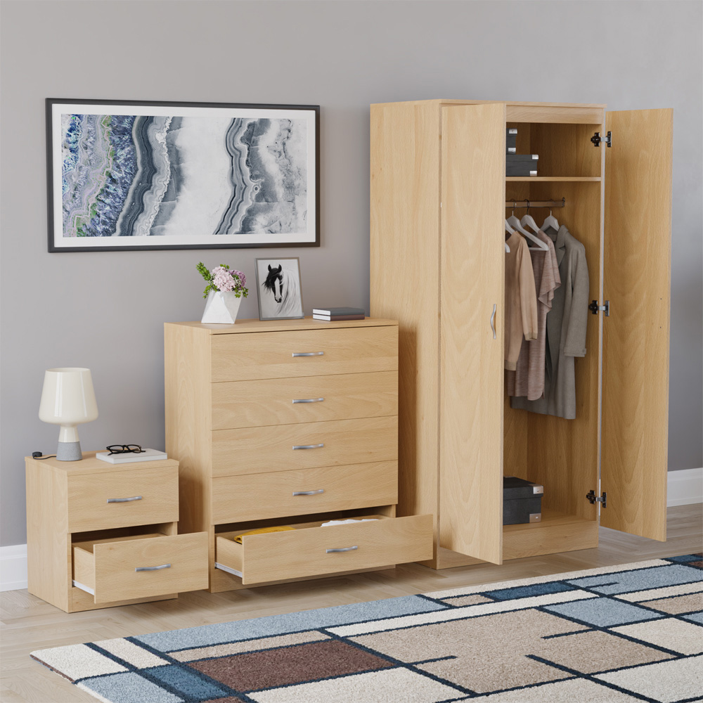 VIDA DESIGNS Riano Pine 3 Piece Bedroom Furniture Set Image 5