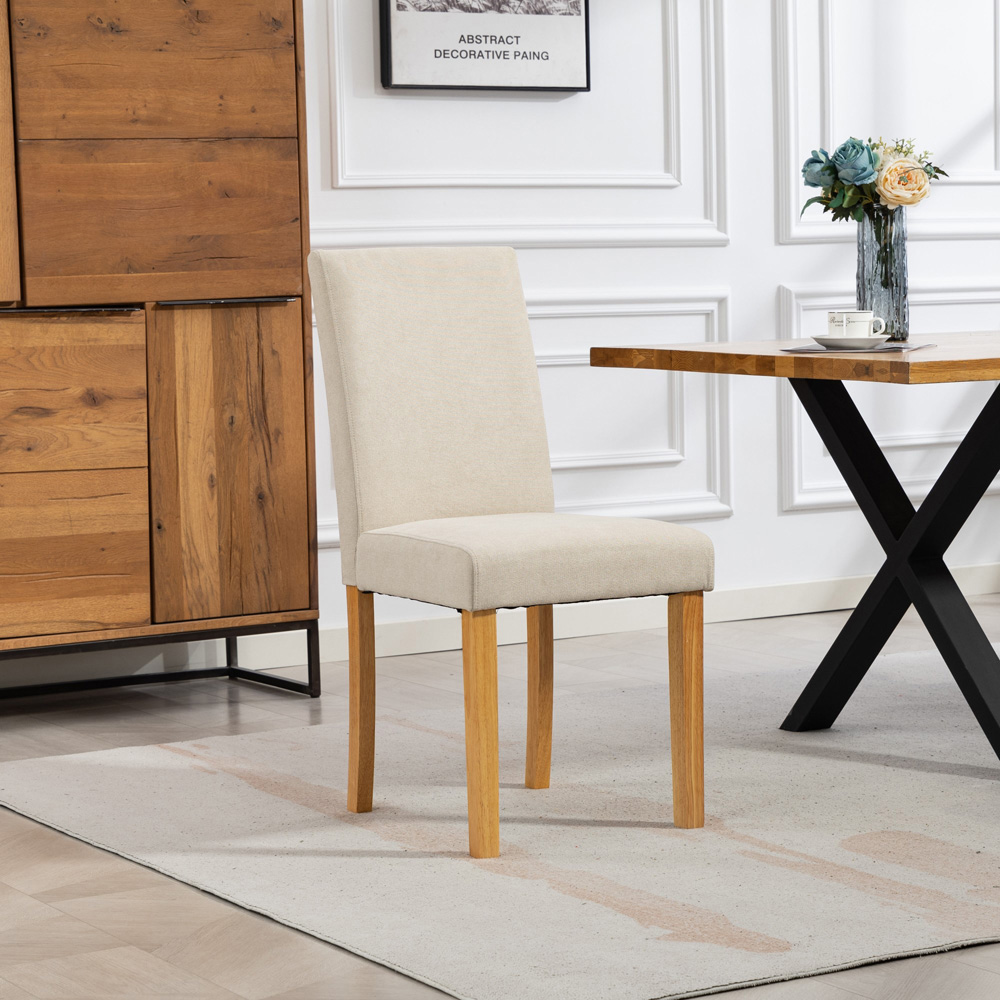 Artemis Home Almont Set of 2 Beige High Back Dining Chairs Image 4