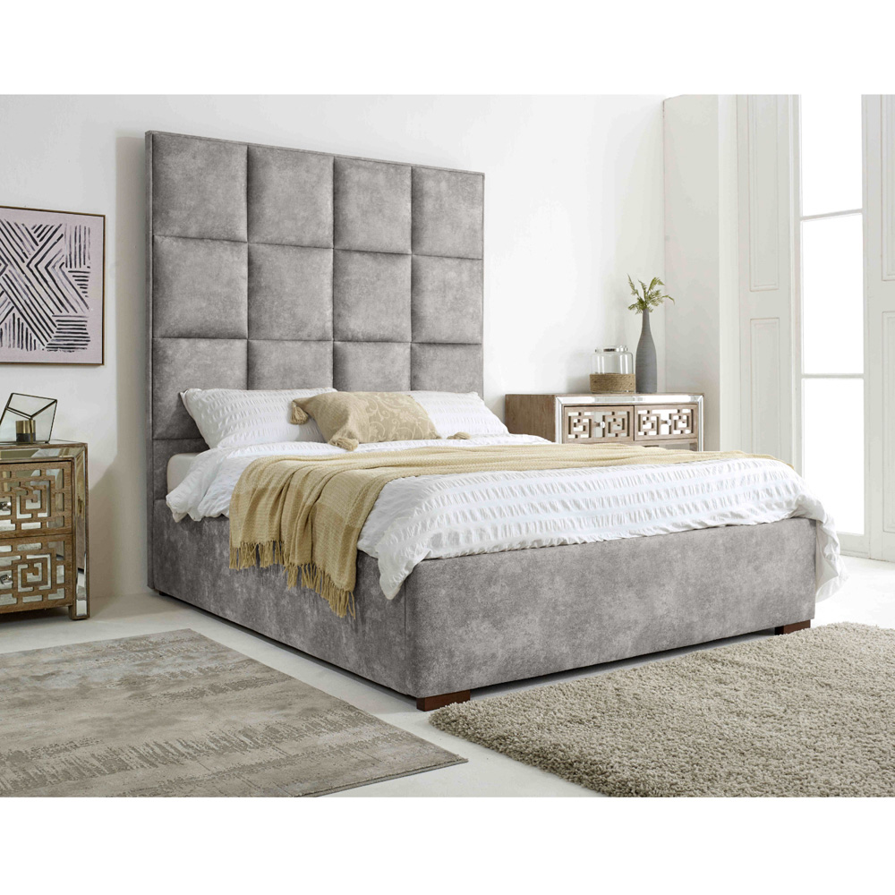 Eleganza Madelyn Double Silver Oakland Fabric Bed Frame Image 7