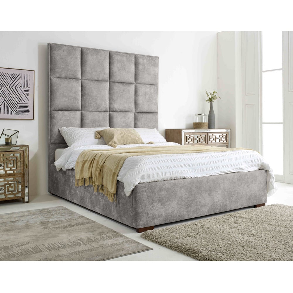 Eleganza Madelyn Single Silver Oakland Fabric Bed Frame Image 7