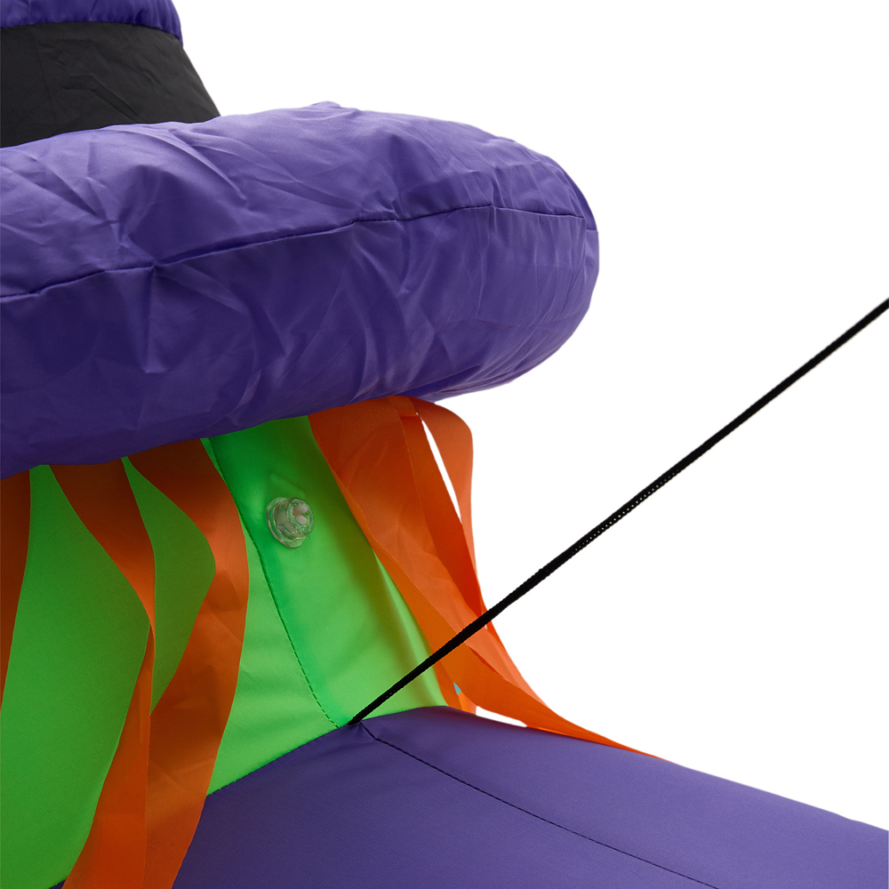 Living and Home Multicolour Inflatable LED Witch Halloween Decoration 3.6ft Image 4