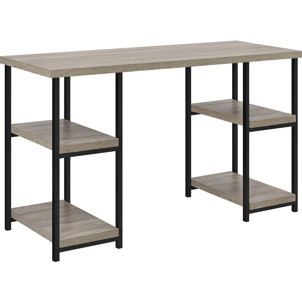 Dorel Elmwood 4 Shelf Laptop Desk Weathered Oak Image 2