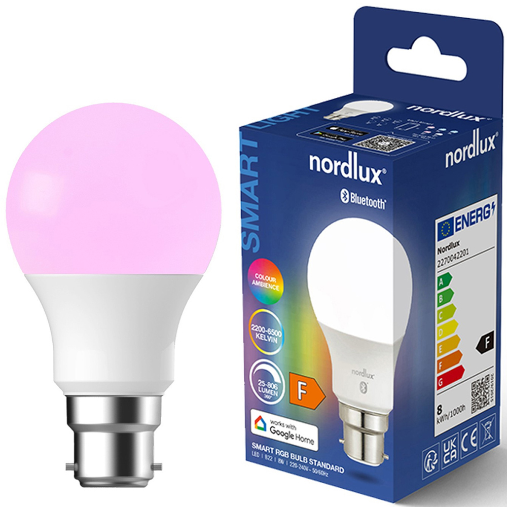 Nordlux Smart A60 B22 806 Lumen White Light Bulb Image 3