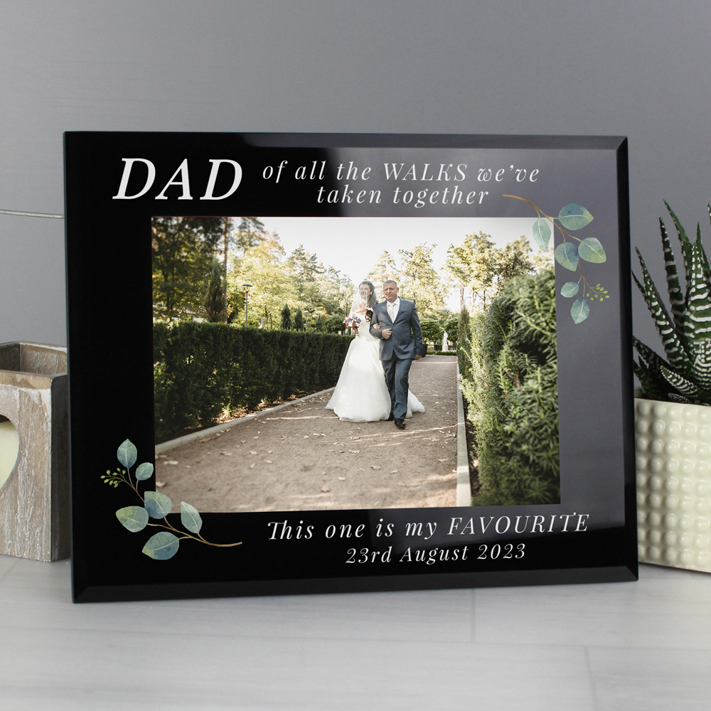 Personalised Memento Personalised of All The Walks Glass Wedding Frame 5 x 7 inch Image 3