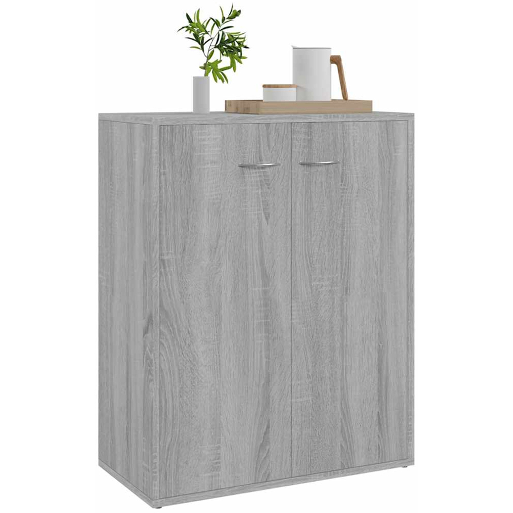 vidaXL 2 Door Grey Sonoma Wooden Sideboard Image 3