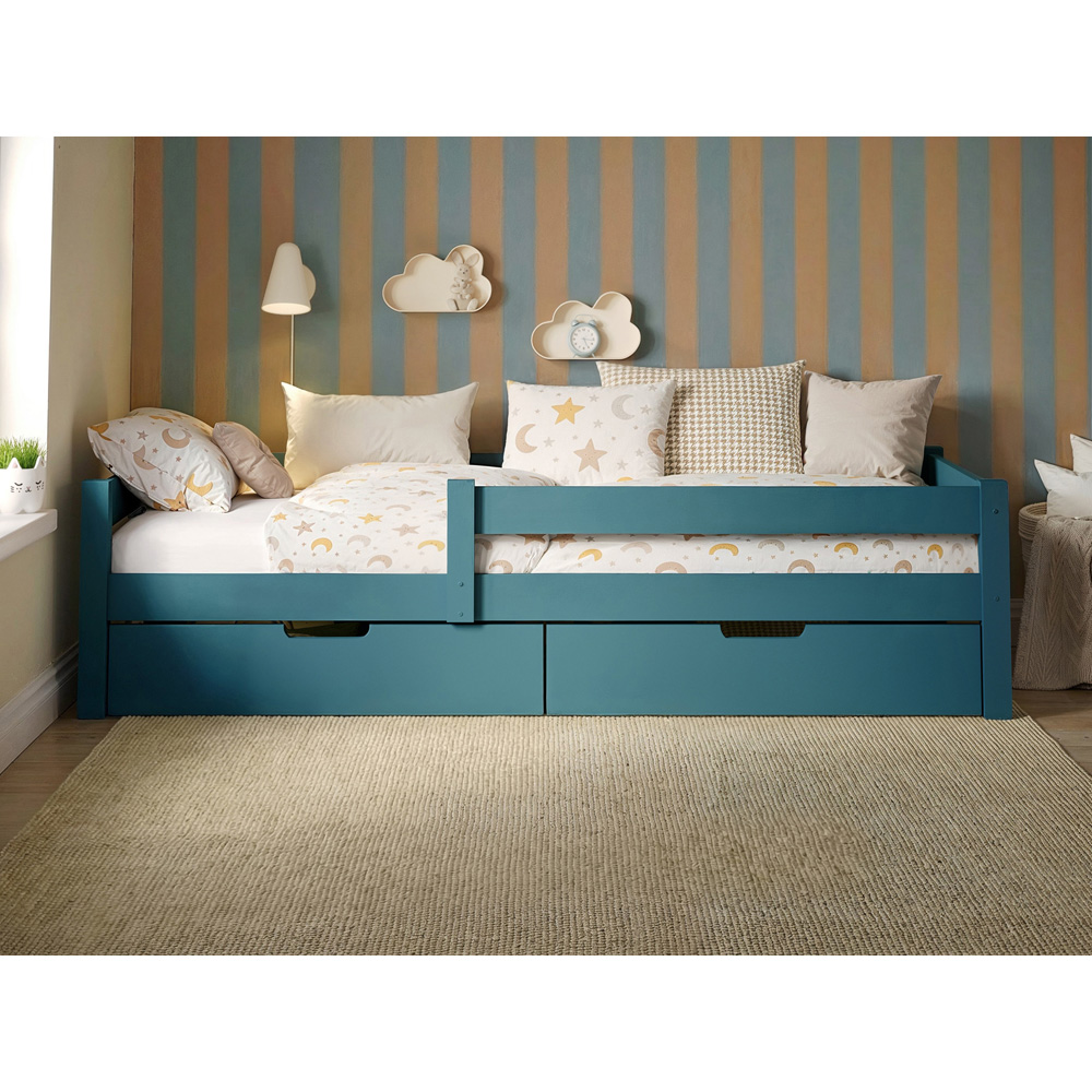 Flair Milo Single Navy Bed with Storage Image 6
