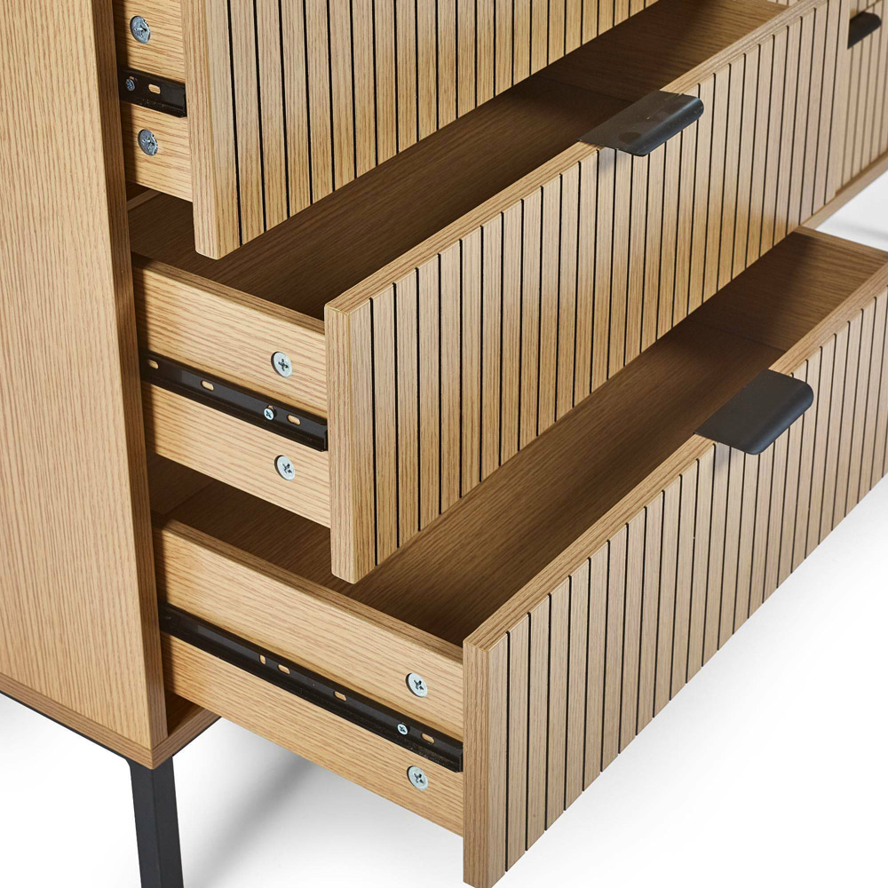 Julian Bowen 6 Drawer Warm Wood Storage Chest Image 6