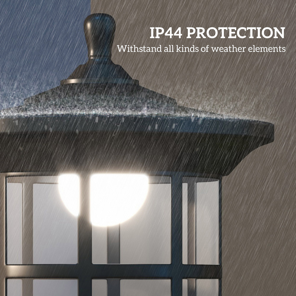 Outsunny Waterproof Cool White Outdoor Solar Post LED Light 2 Pack Image 6