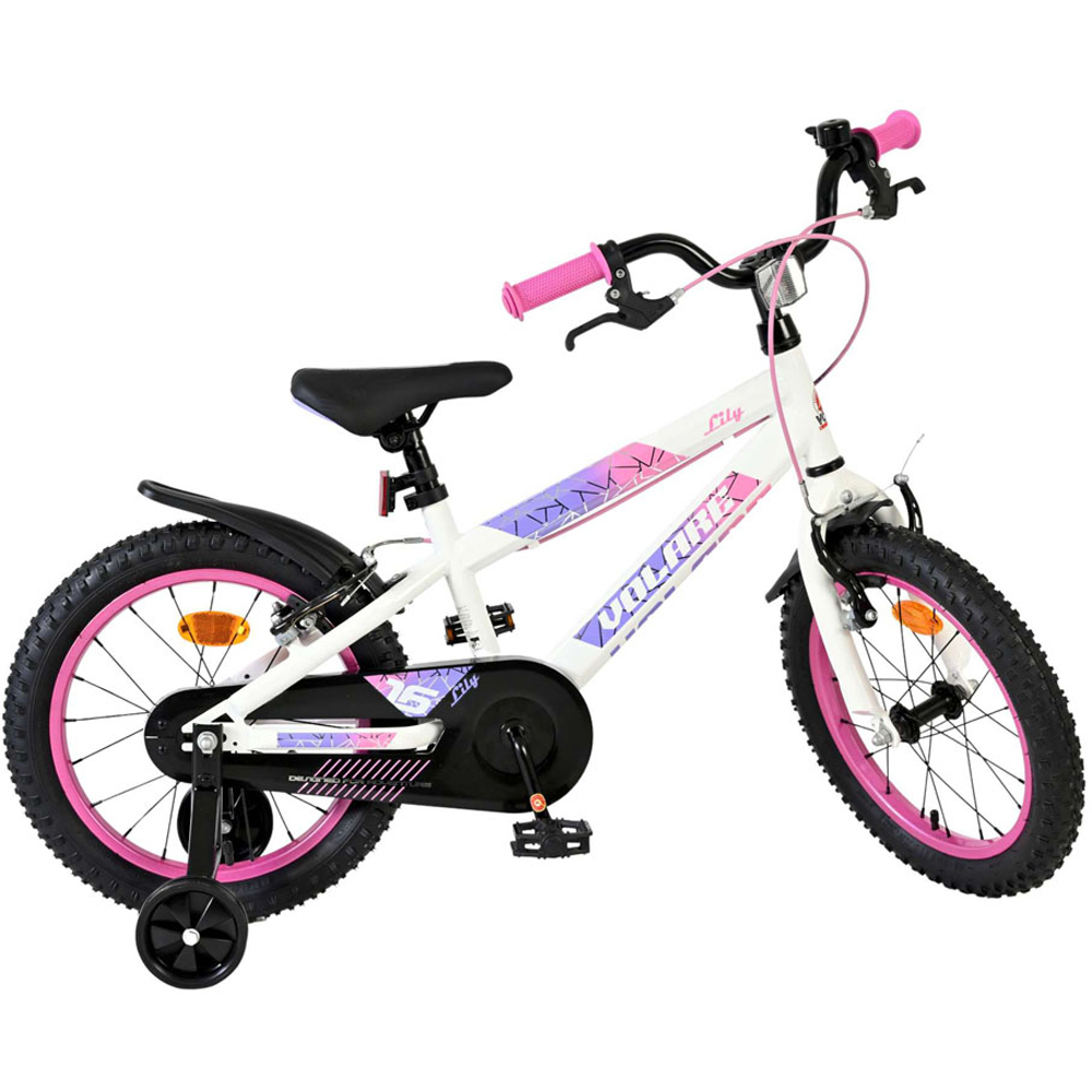 Volare Lily Kids 16 inch Multicolour Bike with Stabilisers Image 4