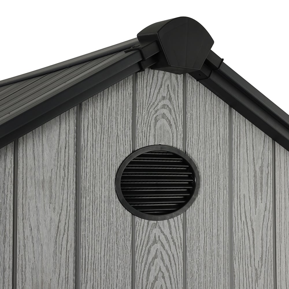 Living and Home 6 x 4ft Grey Apex Garden Tool Shed Image 4