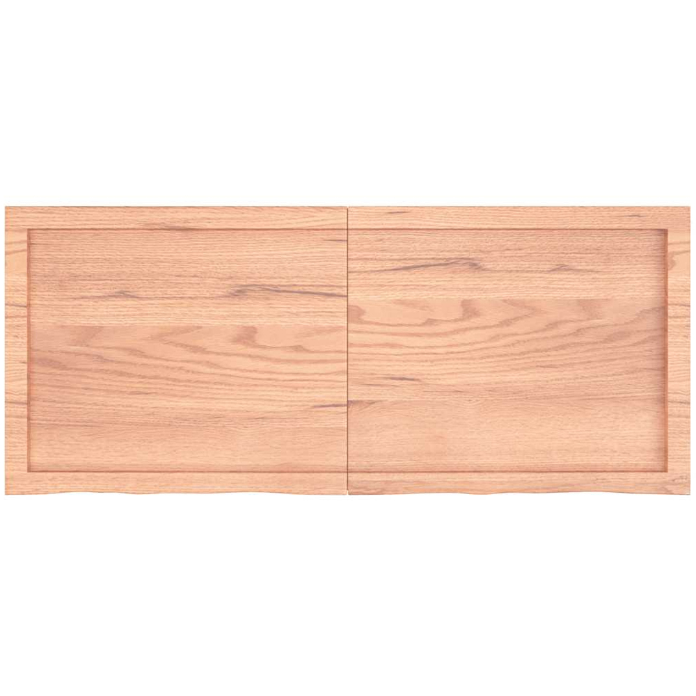 vidaXL 50 x 120cm Light Brown Oak Wood Wall Shelf Image 2