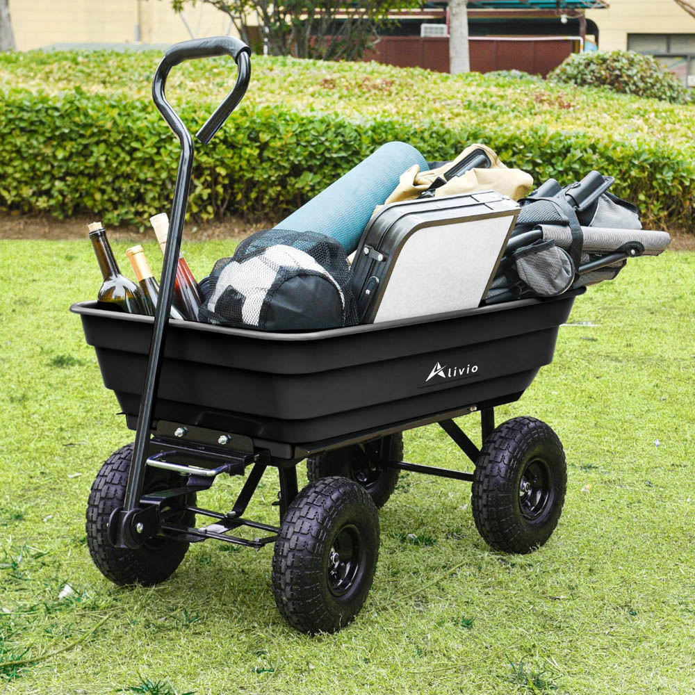 Alivio Heavy Duty Garden Wheelbarrow Cart 75L Image 3