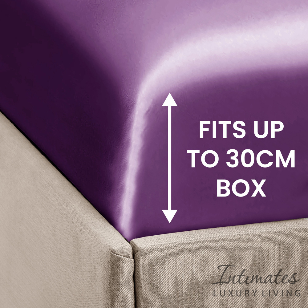 Intimates Single Purple Satin Bedding Set Image 9