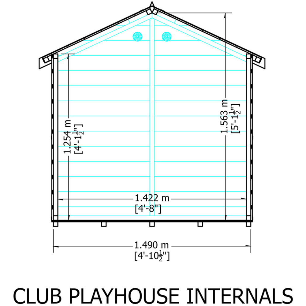 Shire 5 x 4ft Shiplap Apex Clubhouse Image 7