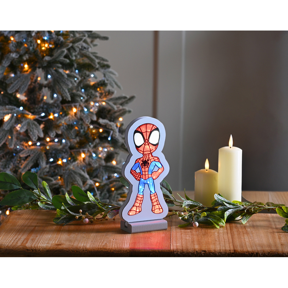Festive Spidey Marvel Infinity LED Christmas Decoration 20cm Image 2