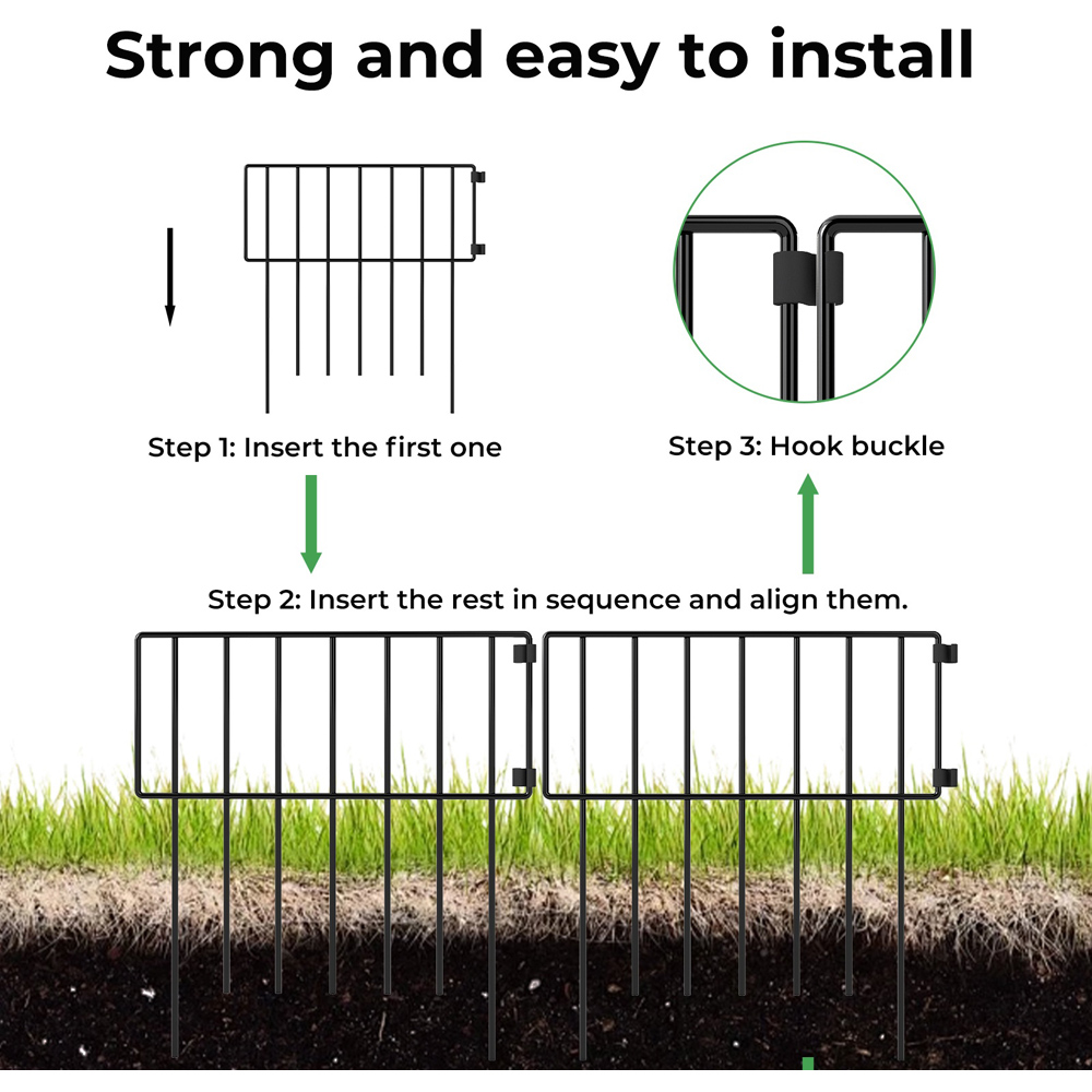 Levede Metal Animal Barrier Garden Fence 42 x 32cm 10 Pack Image 4