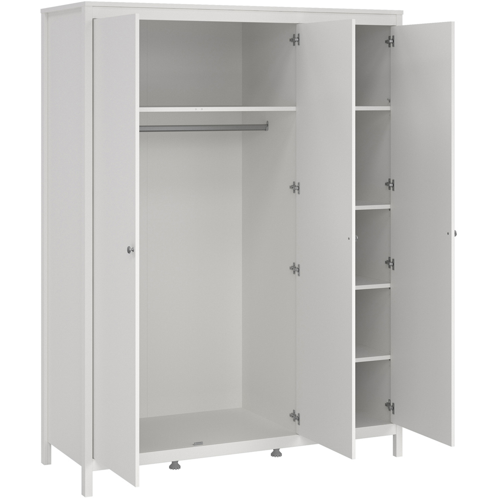 Florence Madrid 3 Door White Wardrobe Image 4