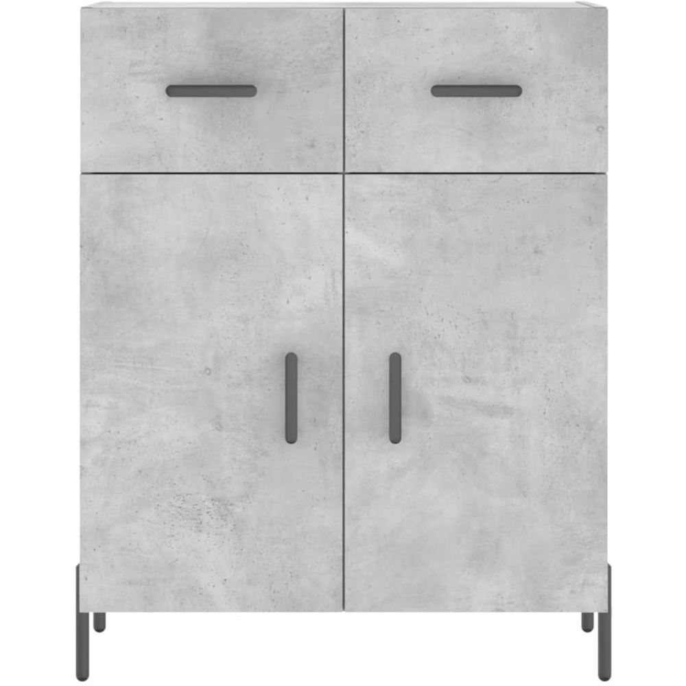vidaXL 2 Door 2 Drawer 3 Shelf Concrete Grey Highboard Image 8