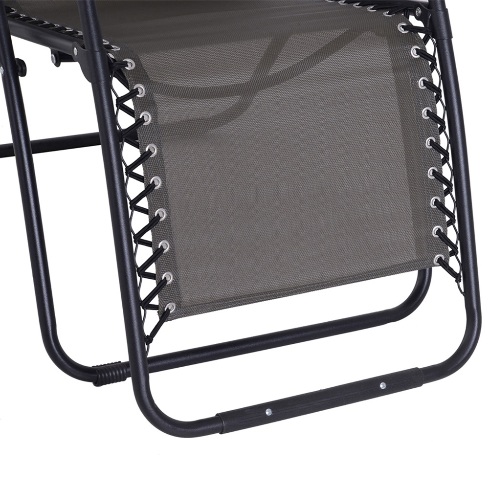 Outsunny Grey Zero Gravity Folding Recliner Chair Image 3