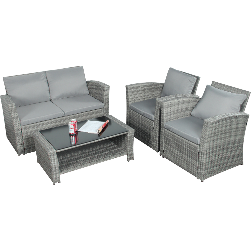 Outdoor Living The Wilmslow 4 Seater Rattan Sofa Lounge Set Image 3