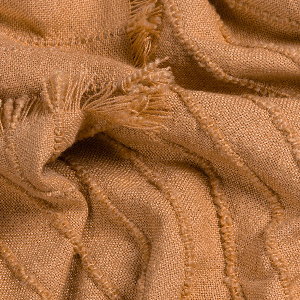 furn. Hazie Cinnamon Woven Fringed Throw 130 x 180cm Image 3