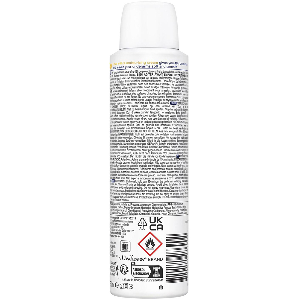 Dove Classic Sweat Protection Women Anti-Perspirant Deo 150ml 24 Pack Image 3