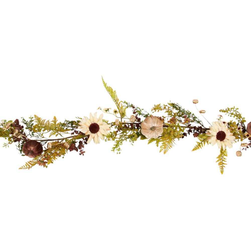 Autumnal Pumpkin and Pine Garland Image 3