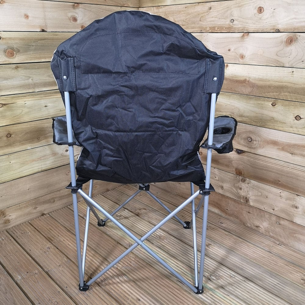 Samuel Alexander Grey Luxury Padded Folding Camping Chair Image 5