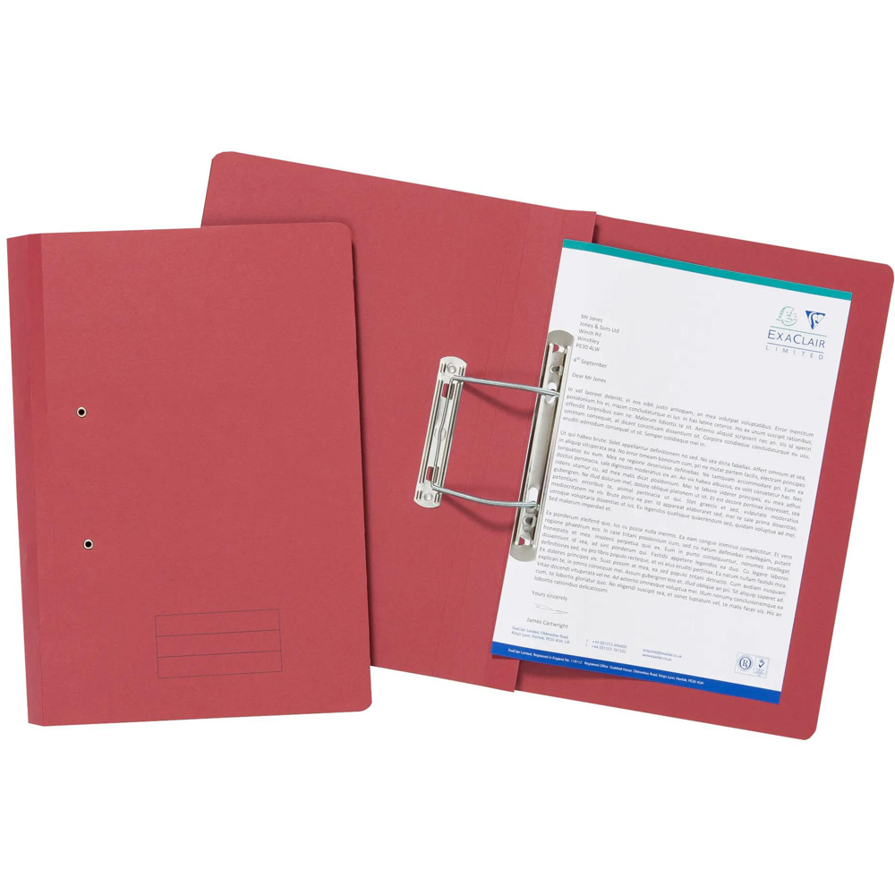 Exacompta 285gsm Red Foolscap Spiral File 25 Pack Image 3