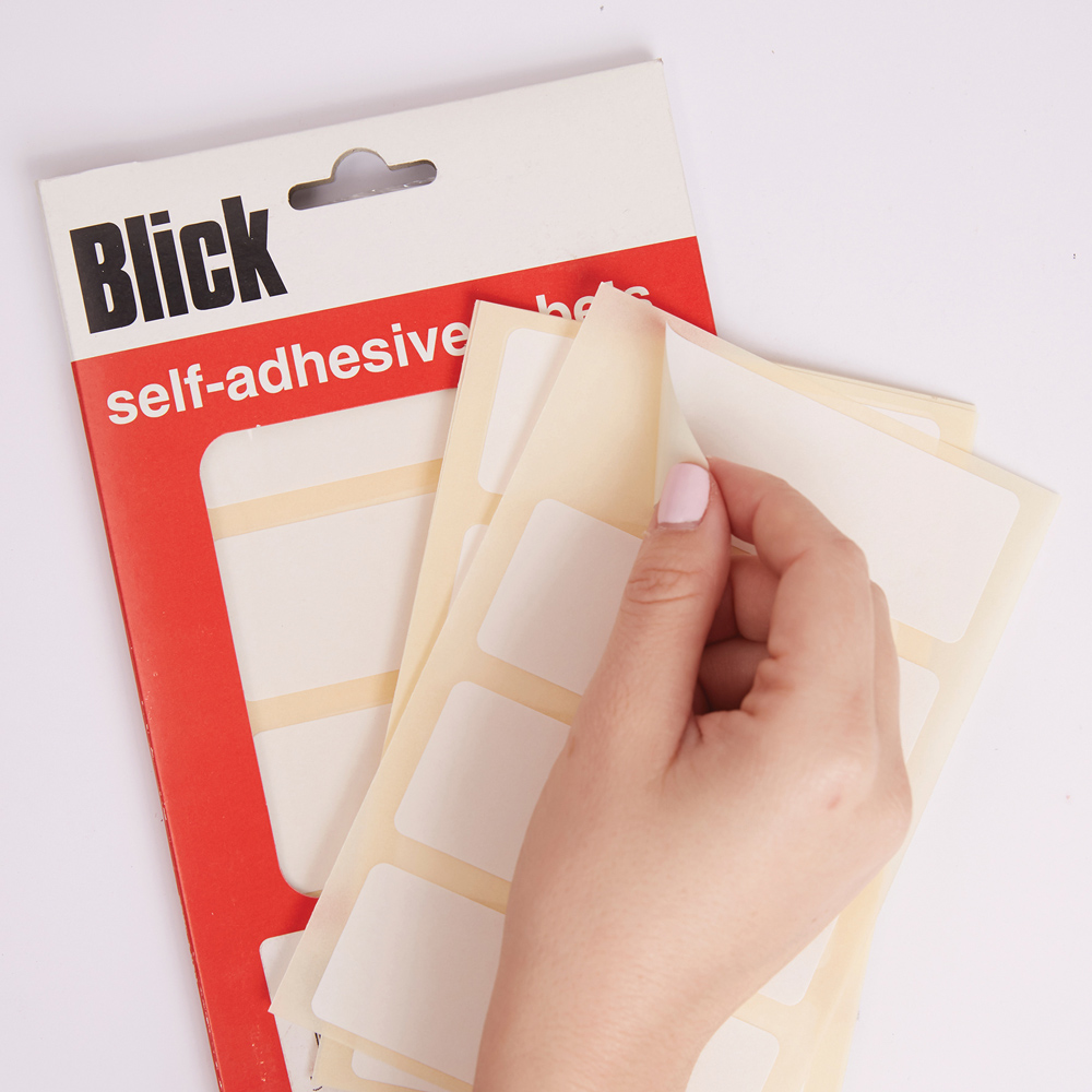 Blick White Rectangular Self Adhesive Warehouse Label 34 x 90mm 160 Pack Image 2