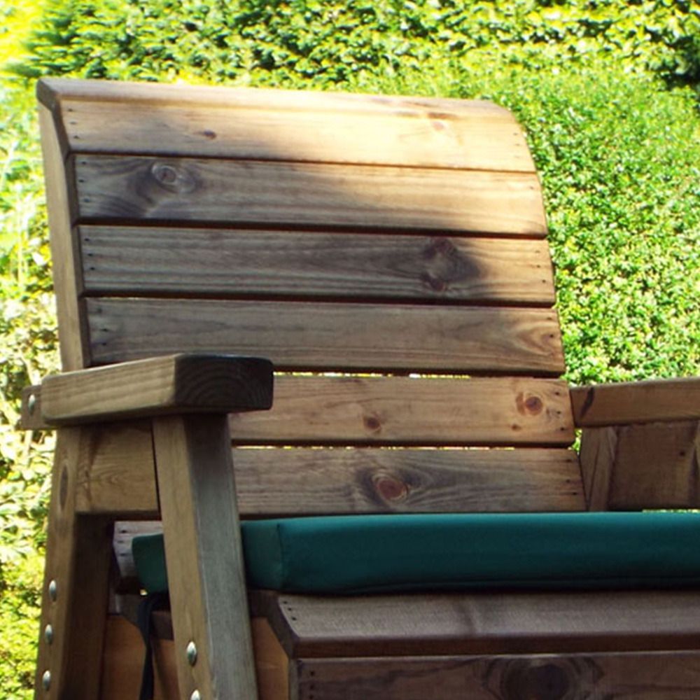 Charles Taylor Outdoor Rocker Chair with Green Cushion and Fitted Cover Image 2