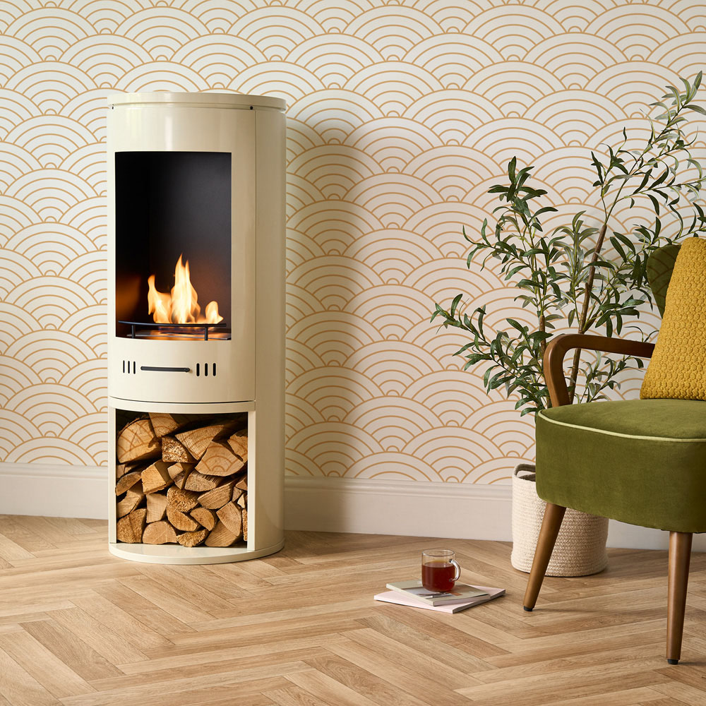 Sureflame Barilo Cream Bio Ethanol Stove with Log Storage 3000W Image 2