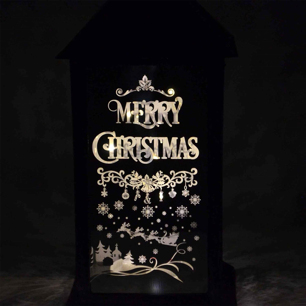 Shatchi Black Nativity Theme LED Lantern Christmas Decoration Image 4