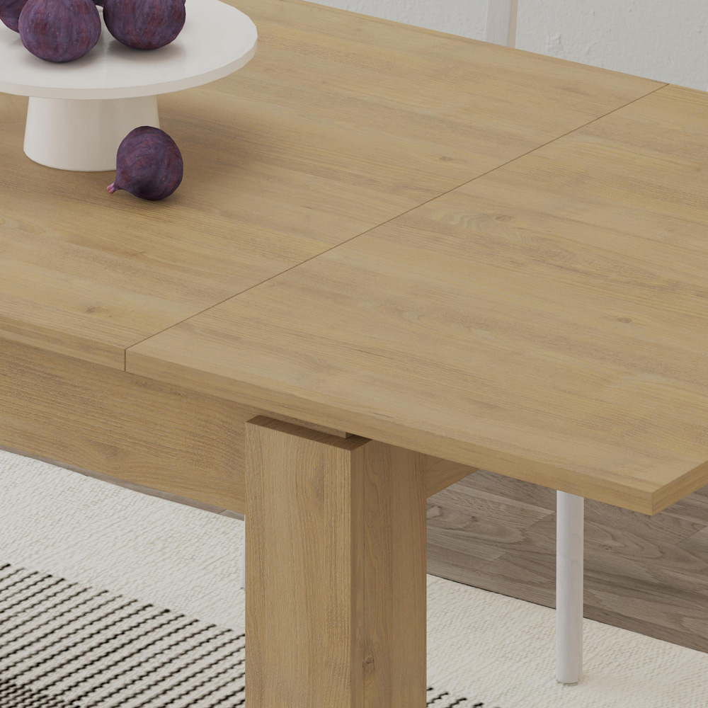 Decortie Tolmen 6 Seater Sapphire Oak Dining Table Image 3