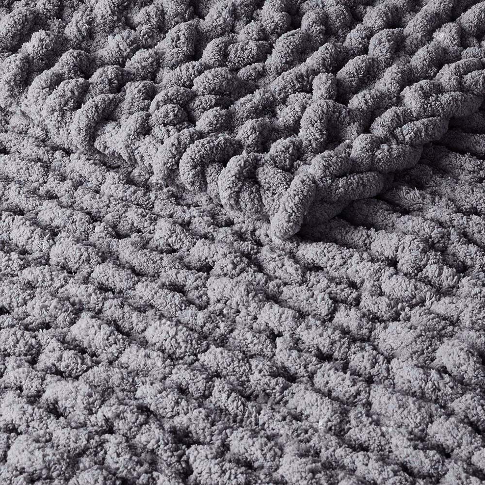 Living and Home Hand Woven Chenille Blanket for Couch and Bed 150cm Image 3