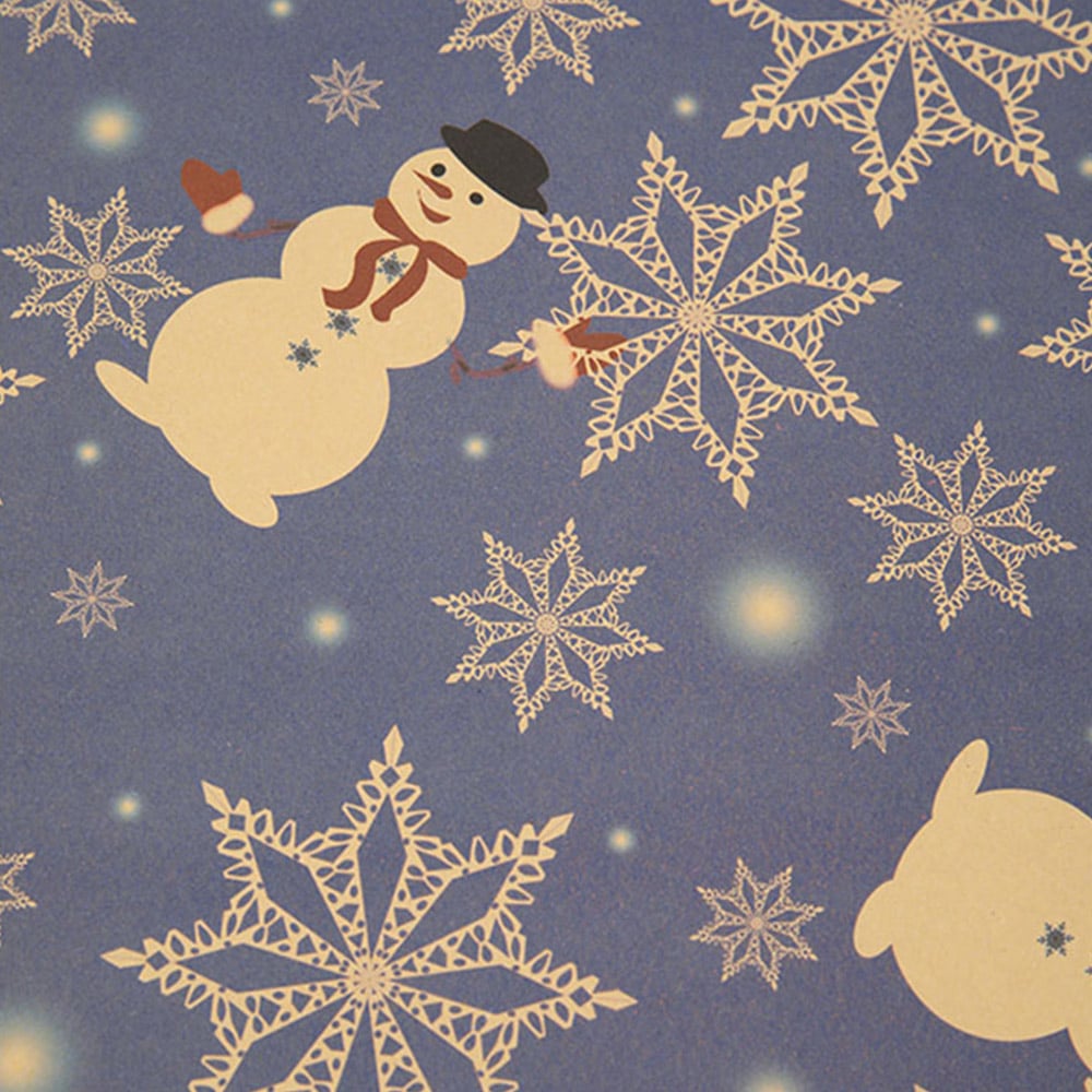 Living and Home Christmas Rustic Kraft Wrapping Paper Sheets 76 x 50cm 10Pack Image 1