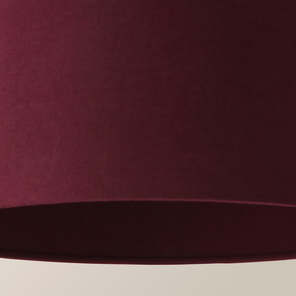 ValueLights Reni Plum Fabric Small Drum Ceiling Lamp Shade Image 3