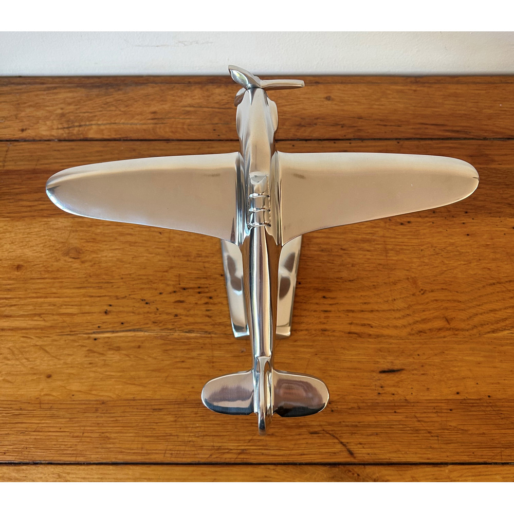 Inspirational Gifting Polished Aluminium Hawker Hurricane Aeroplane Home Ornament 17cm Image 5