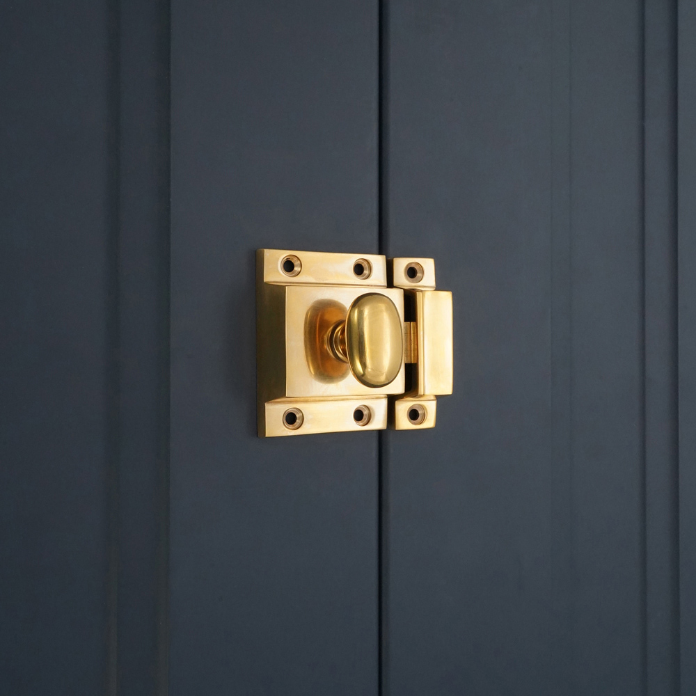 Spira Brass Polished Brass Unlacquered Cupboard Catch Image 2