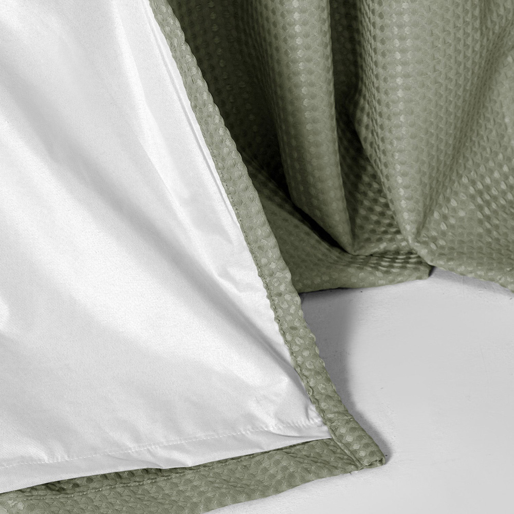 Velosso Waffle Sage Blackout Curtains 183 x 229cm Image 5